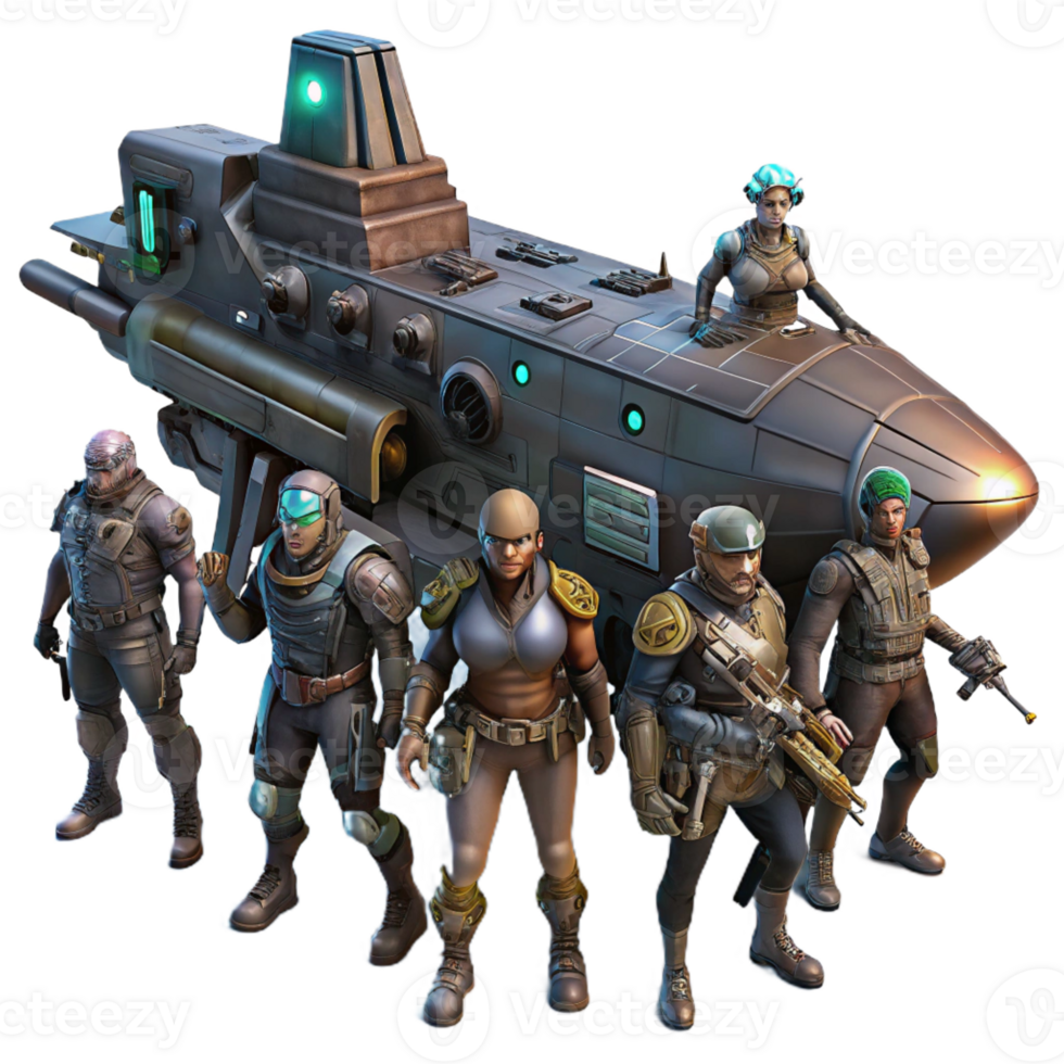 extraordinary classic A Group of Space Pirates in Ragged Clot exclusive png