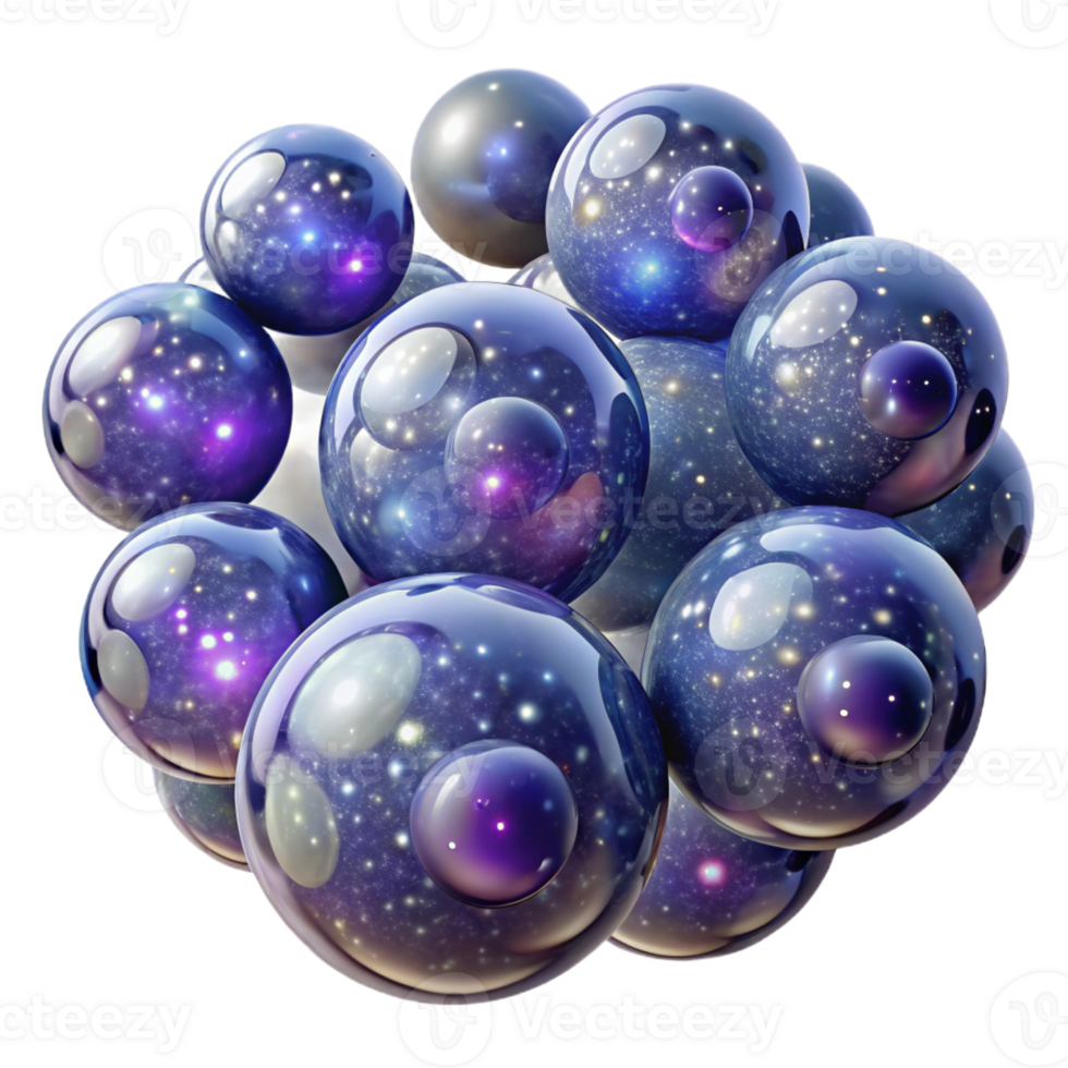 serene classic A Field of Floating Translucent Spheres high quality png