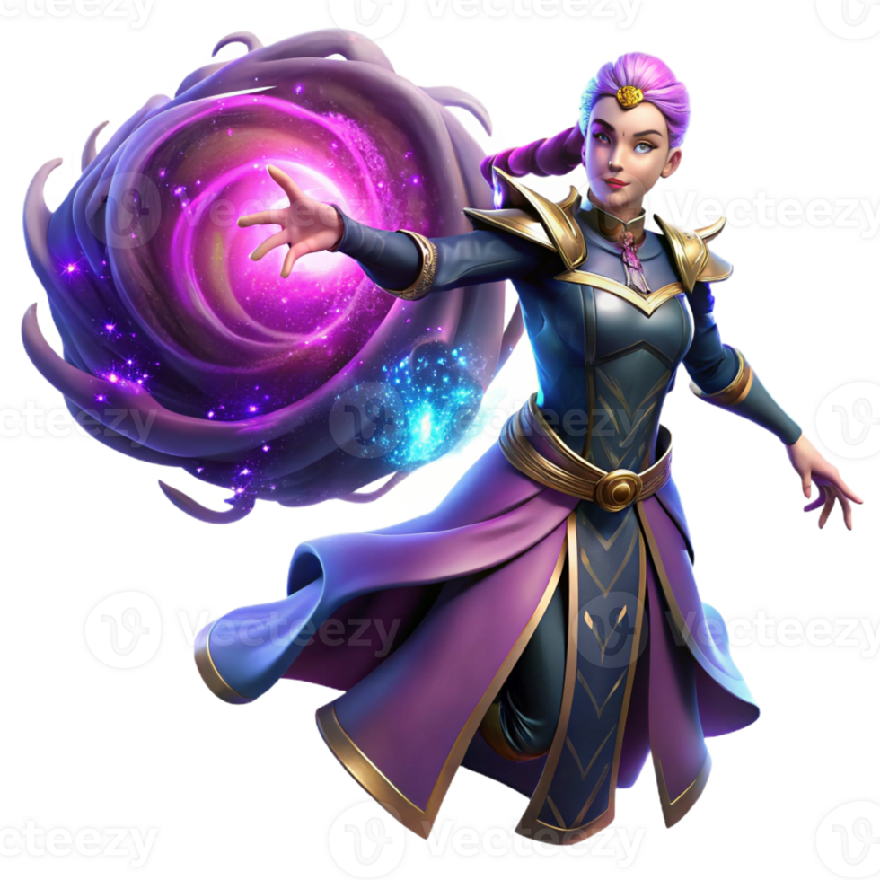 stunning artistic A Powerful Sorceress Summoning a Swirling premium png
