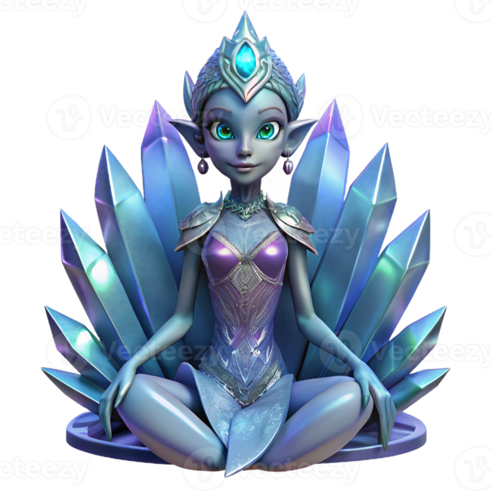 extraordinary artistic A Alien Queen with Shimmering S 4K png