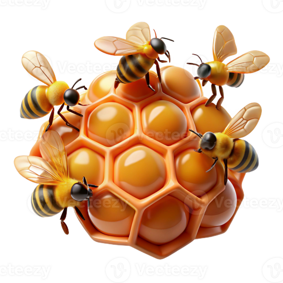 magnificent classic A Swarm of Bees Buzzing Around a Honeycom high quality png