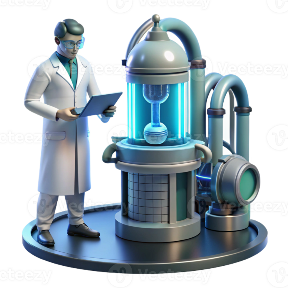 extraordinary abstract A Lone Scientist Working on a Complex Mac professional png