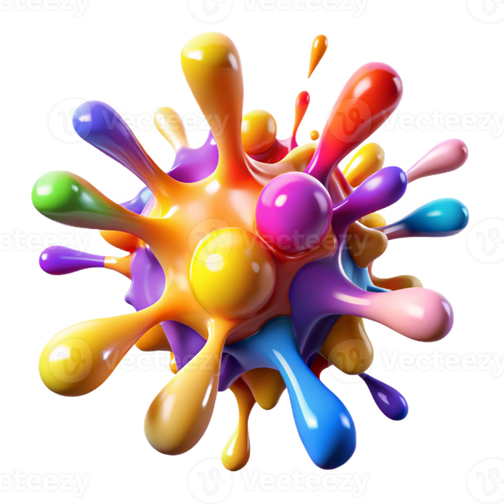 dramatic traditional A Chaotic Explosion of Colorful Paint Sp exclusive png