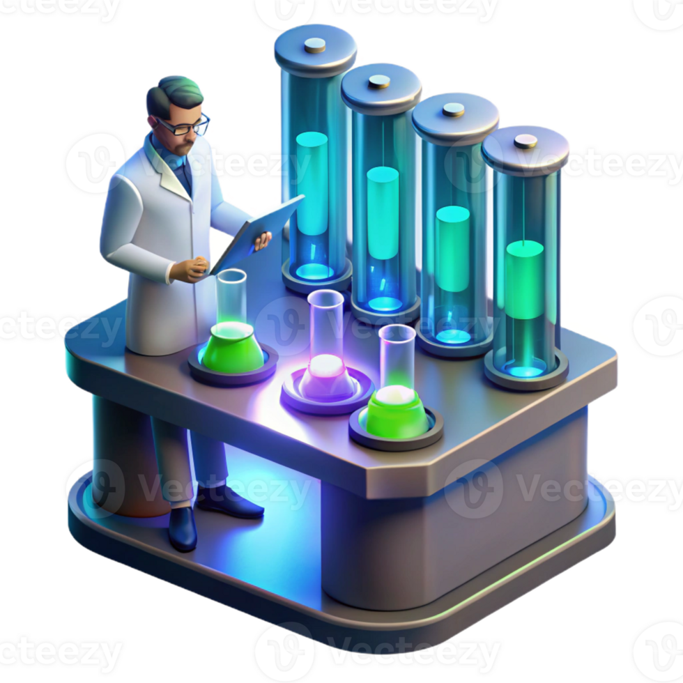 dramatic modern A Futuristic Laboratory Filled with Glo detailed png
