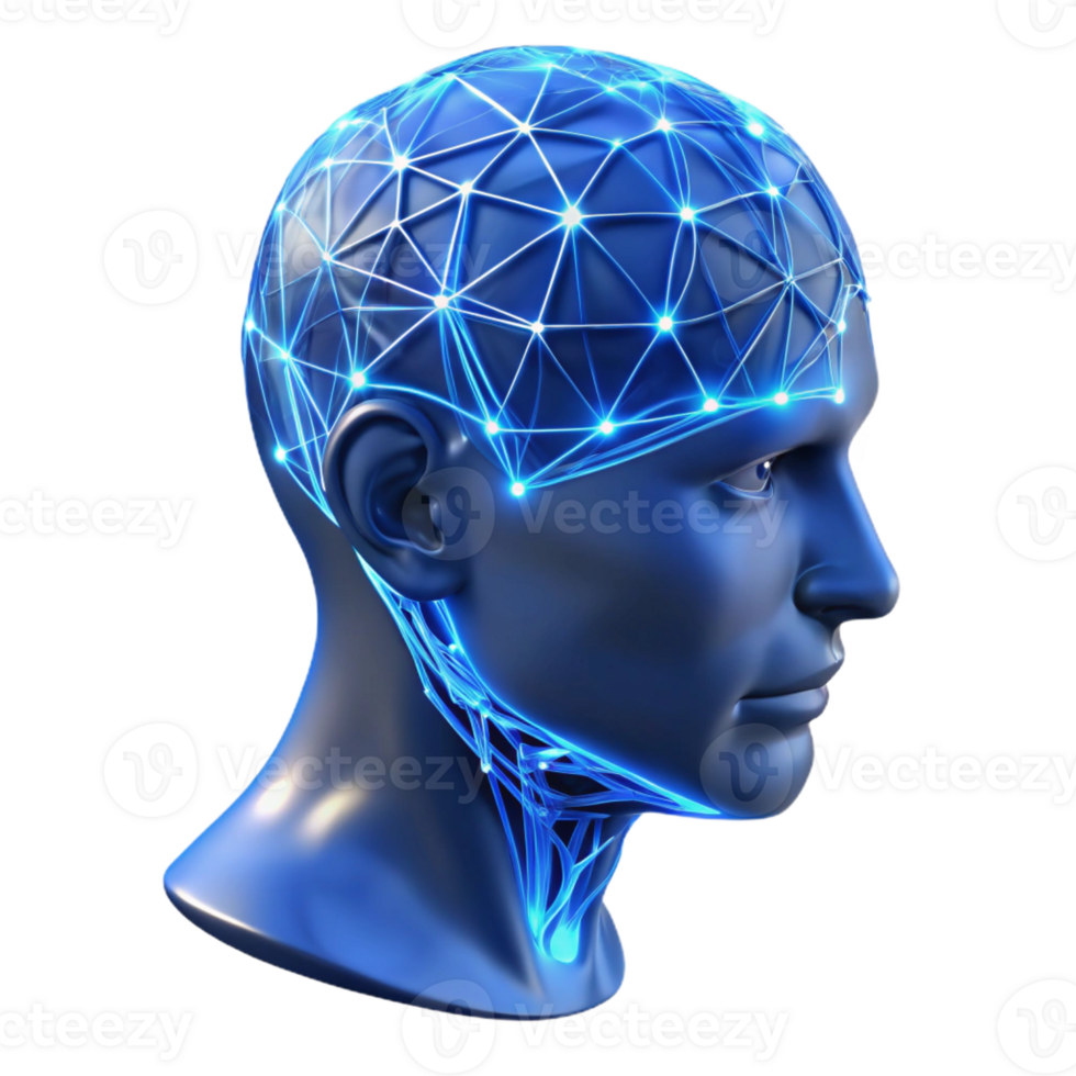 magnificent creative A Transparent Human Head with Visible Neu exclusive png