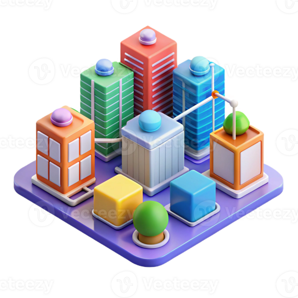 extraordinary abstract Isometric Network Diagram genuine png