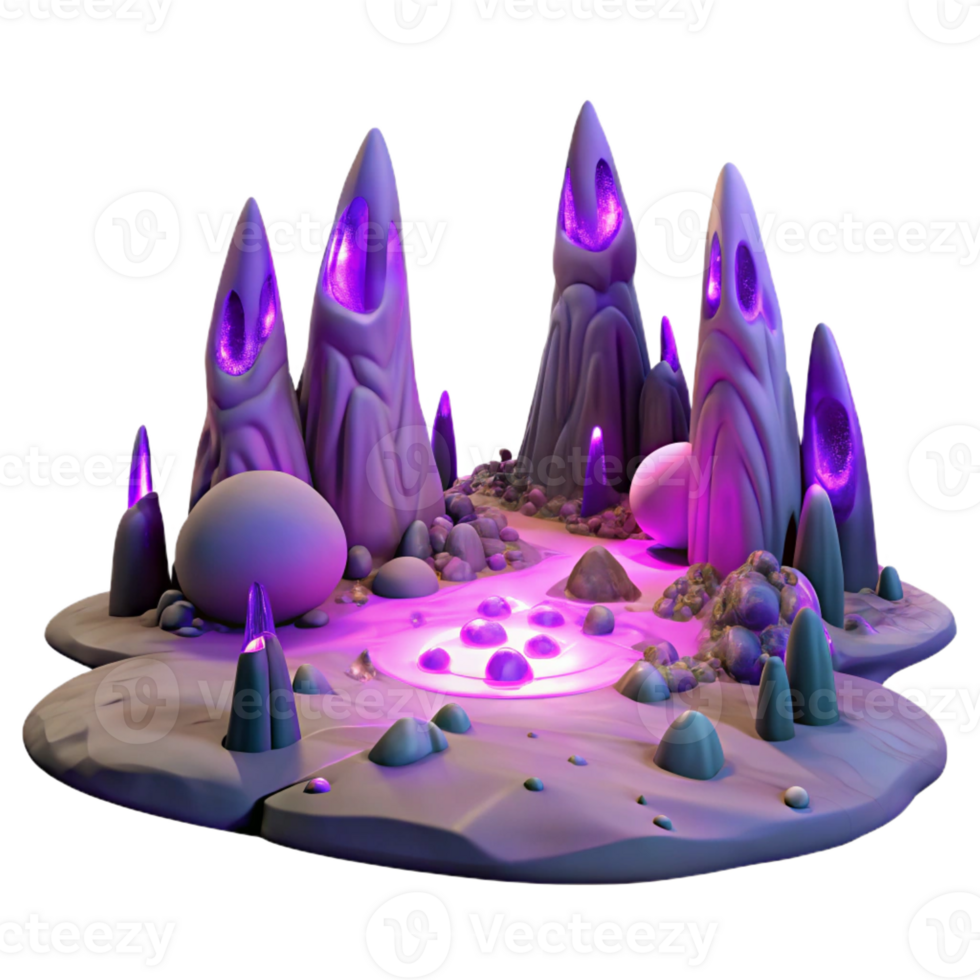 elegant creative A Desolate Alien Landscape with Strange premium png