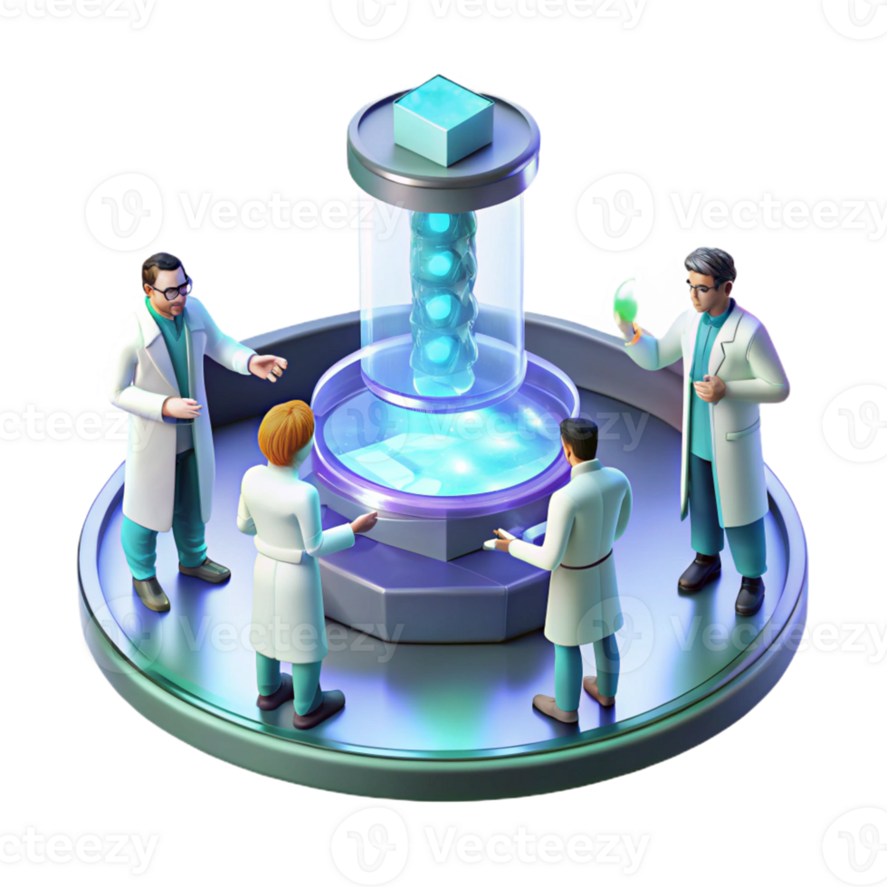 vibrant rustic A Group of Scientists Working on a Holo high resolution png