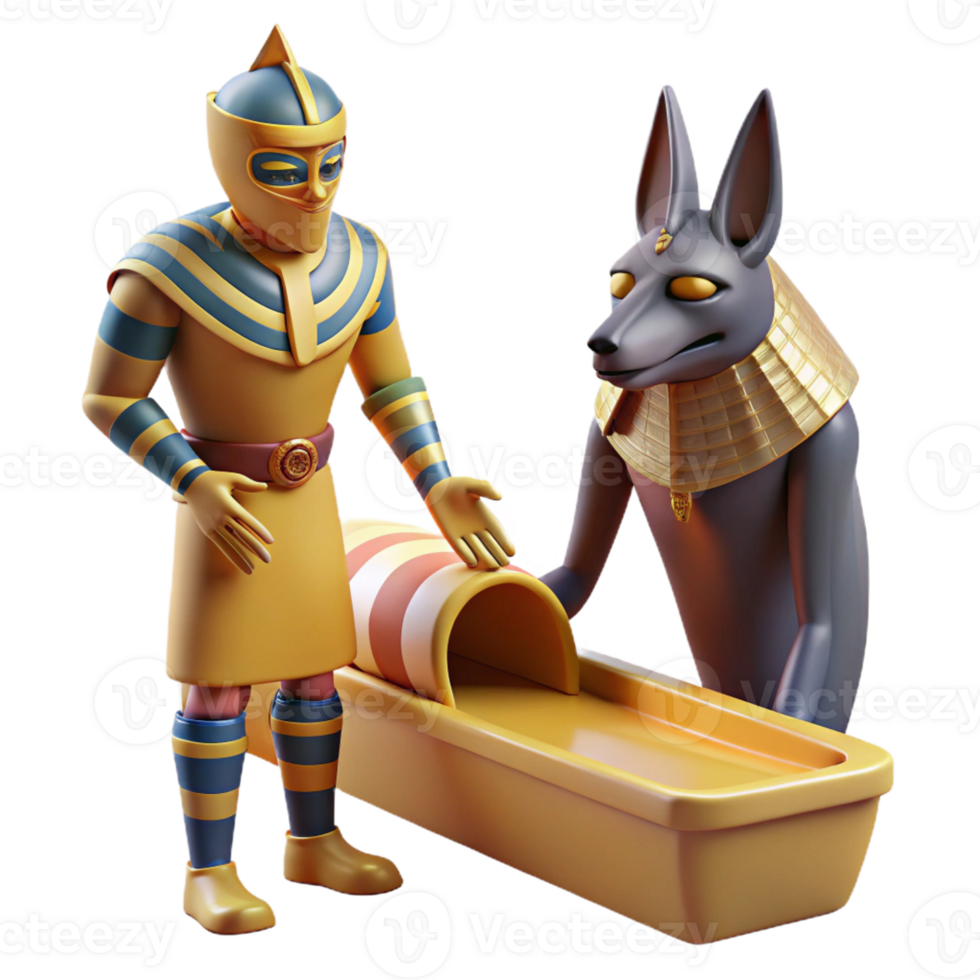 extraordinary artistic Anubis Mummification Ceremony exclusive png