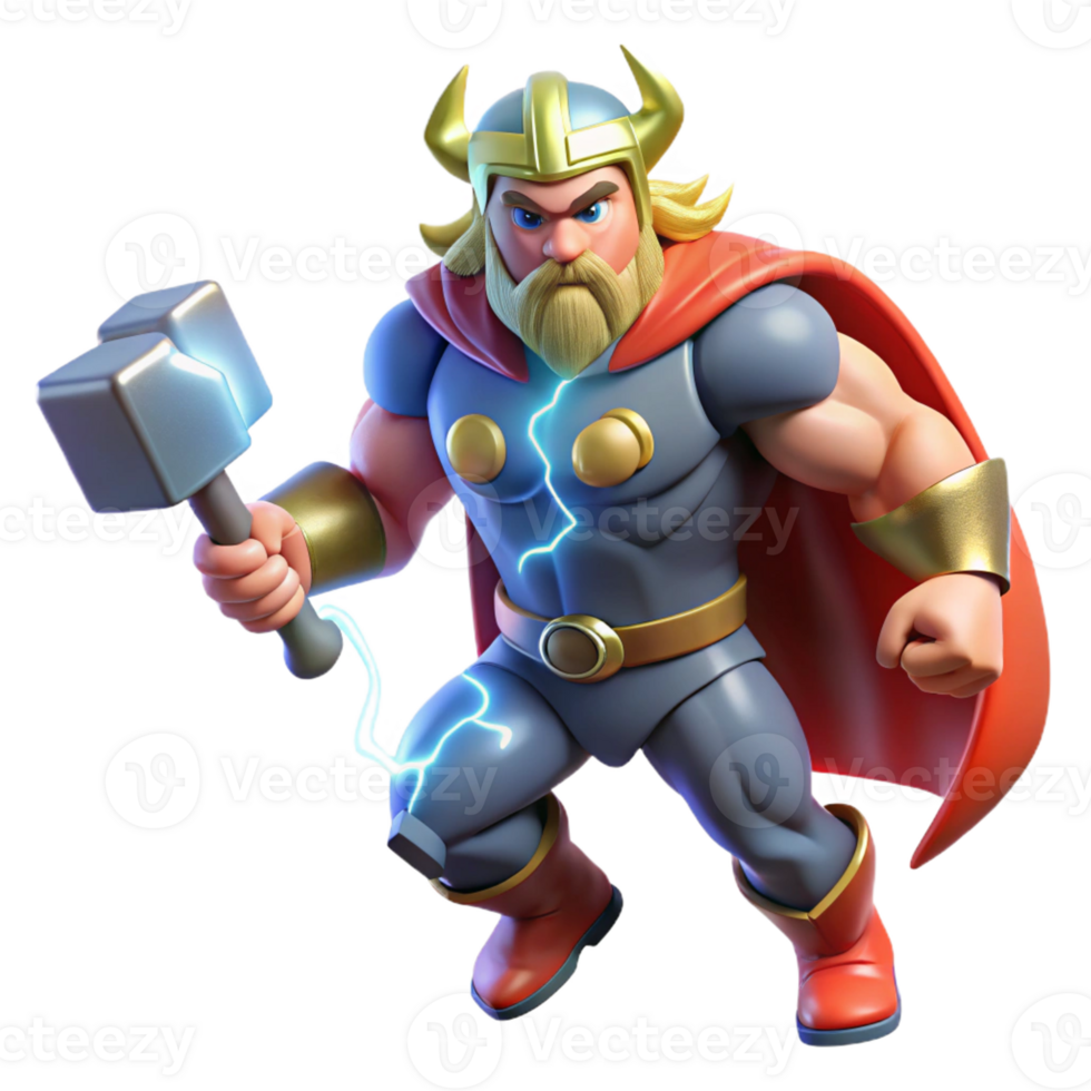 serene rustic A Powerful Thor Summoning Lightning Wit genuine png