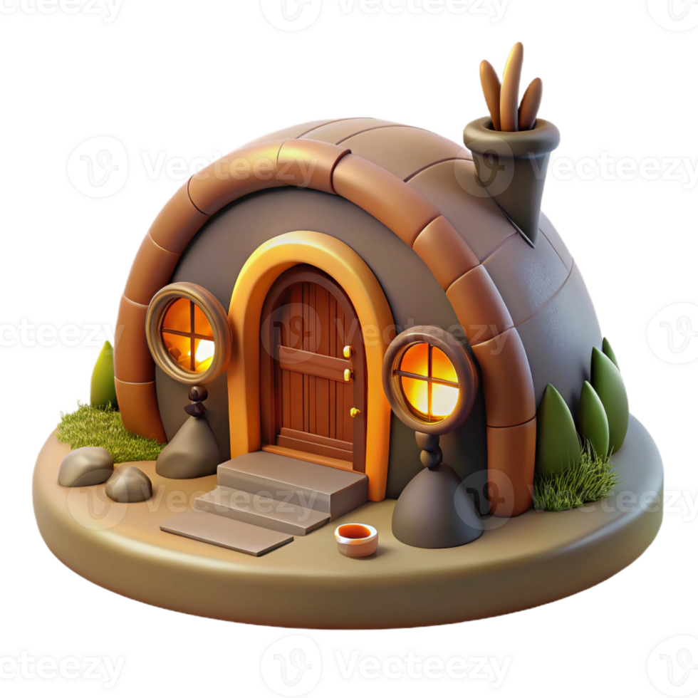 magnificent rustic A Cozy Hobbit Hole Nestled Into a Hillsi png