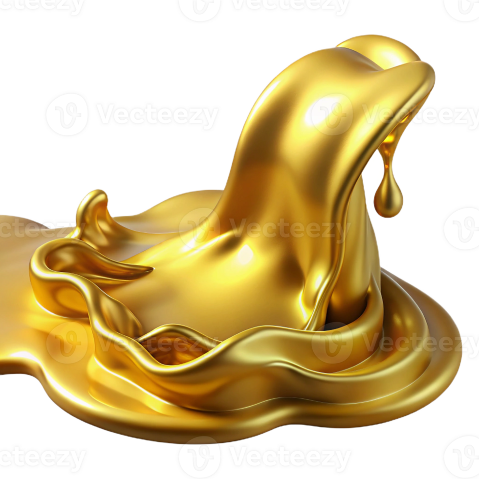 dramatic modern Liquid Gold River Illuminated Flow original png