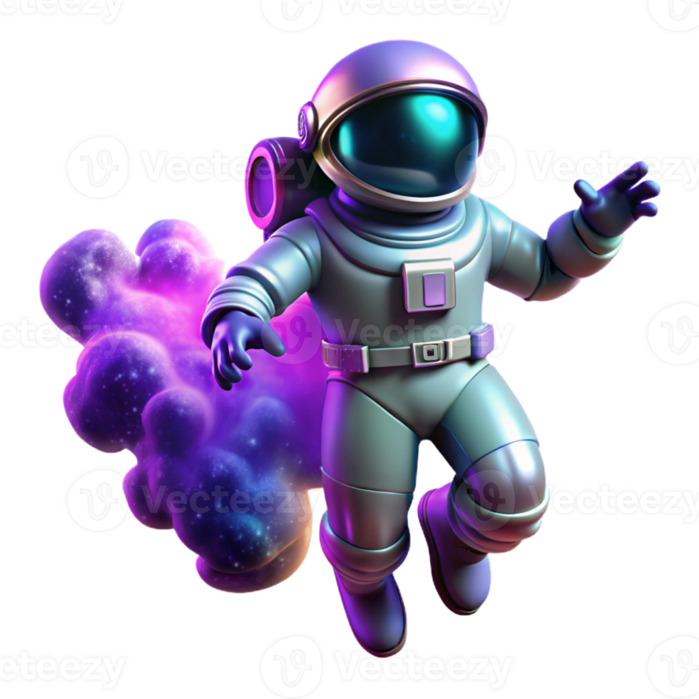 extraordinary creative Bioluminescent Astronaut in Space original png