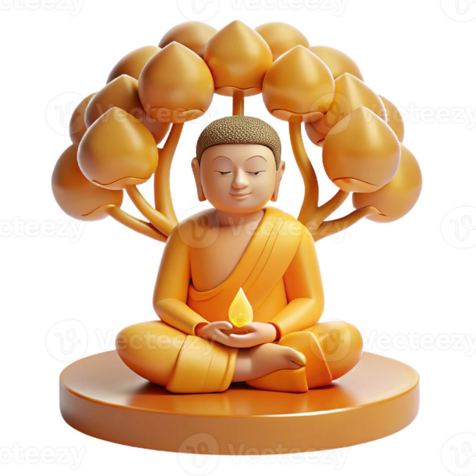 impressive rustic A Serene Buddha Meditating Beneath the Bo png