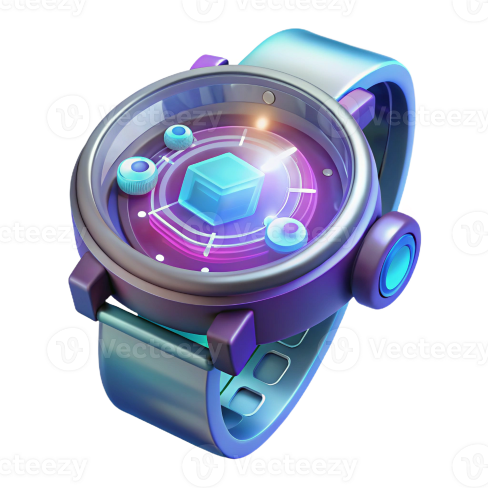 extraordinary rustic A Futuristic Watch Projecting a Holographi premium png