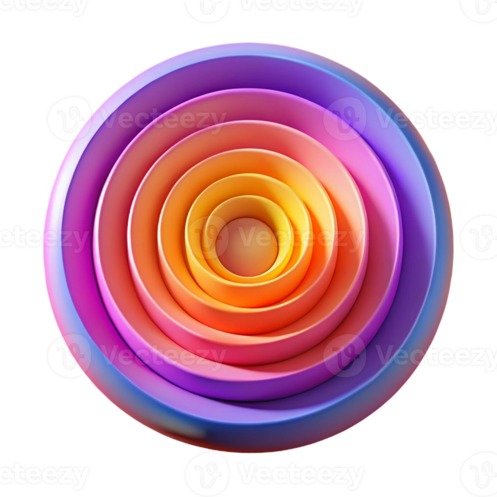 elegant vintage A Series of Concentric Circles Radiating original png