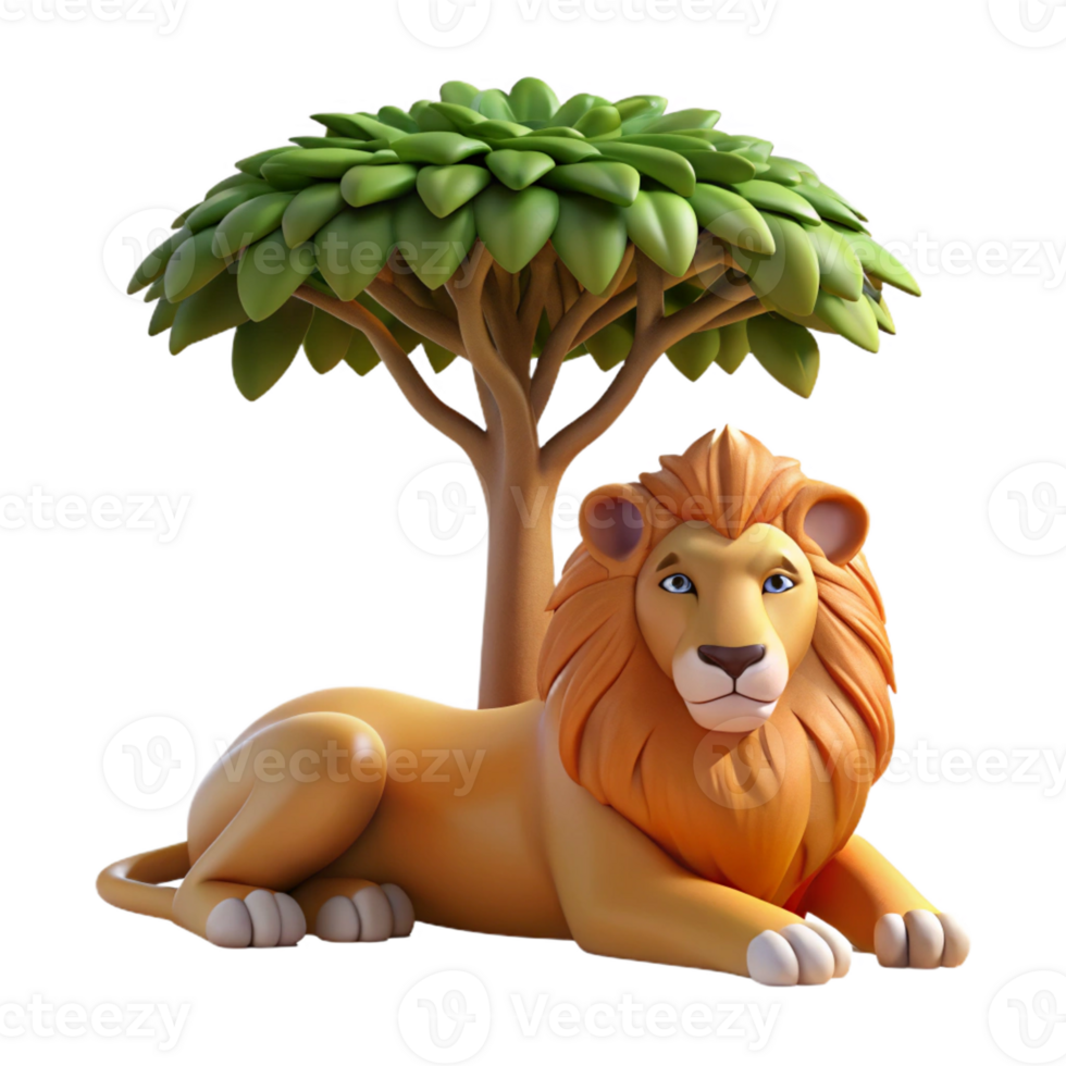 impressive classic Lion Pride Resting in the Shade authentic png