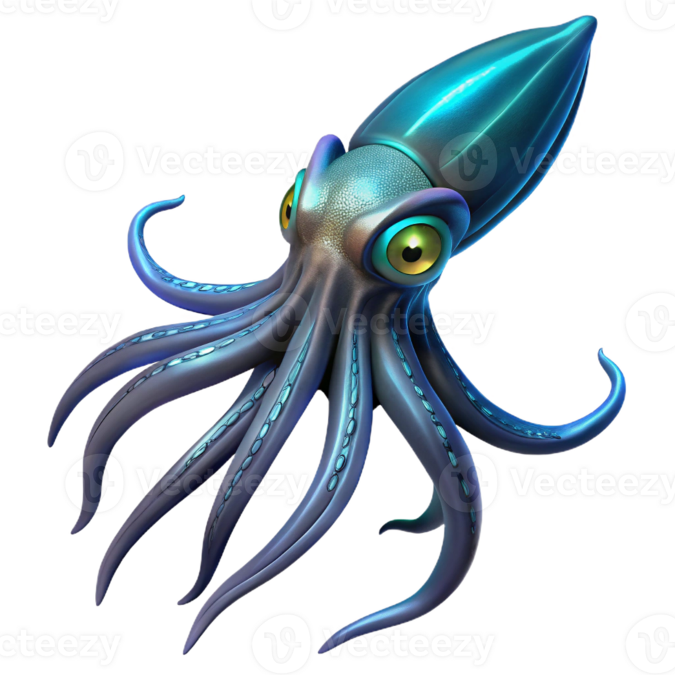 impressive abstract A Giant Squid Swimming Through the Deep exclusive png