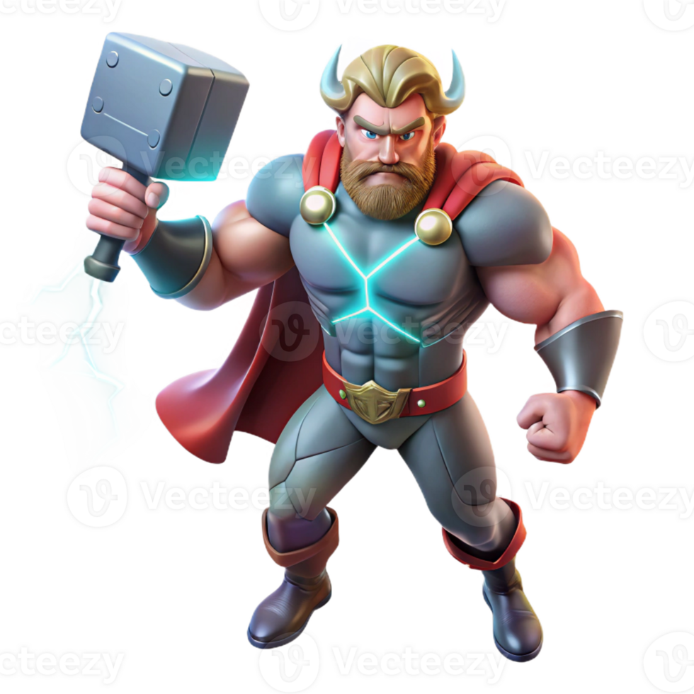 beautiful vintage A Powerful Thor Summoning Lightning Wit exclusive png
