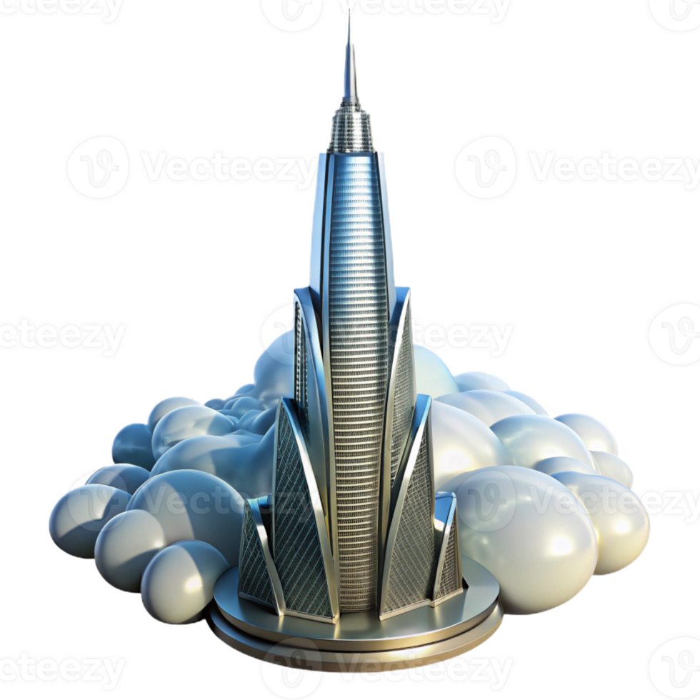 stunning minimalist A Towering Skyscraper Piercing the Clouds genuine png