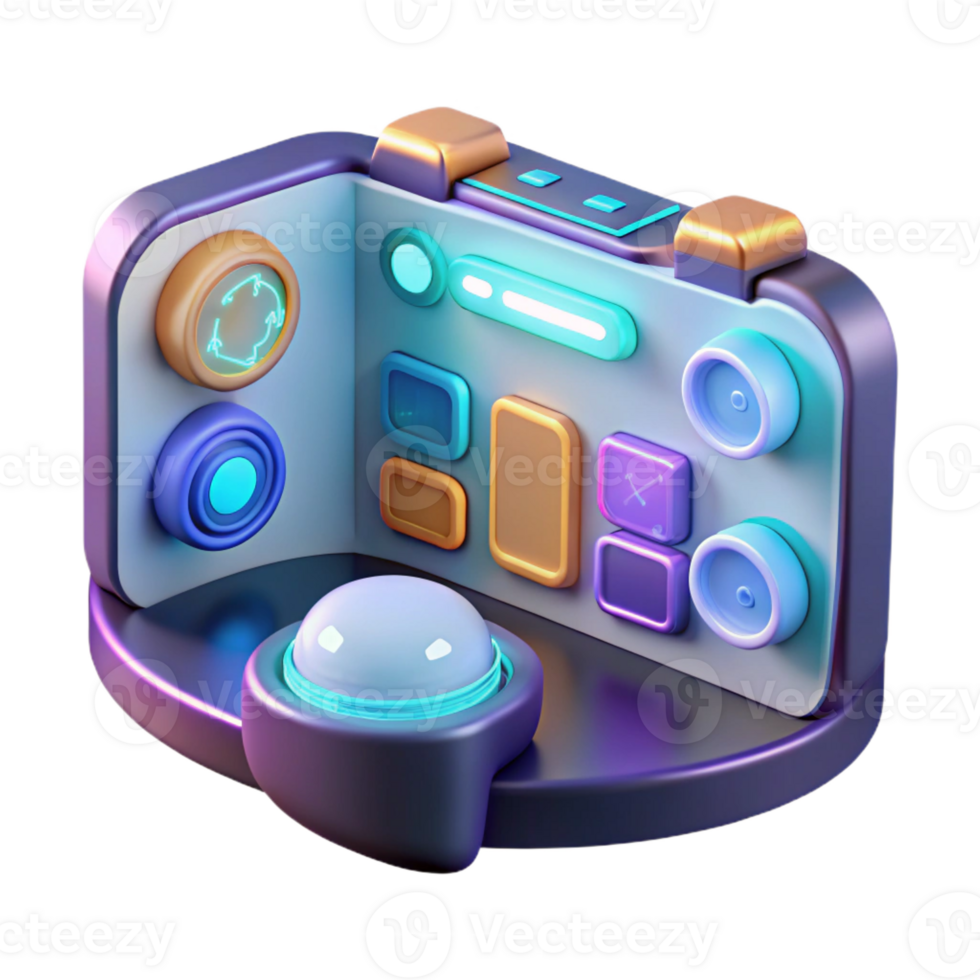 elegant rustic Futuristic Holographic Interface Design high quality png