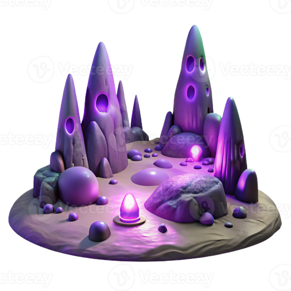 magnificent rustic A Desolate Alien Landscape with Strange genuine png