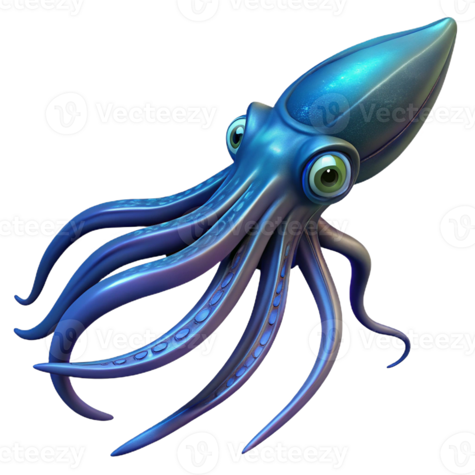 elegant minimalist A Giant Squid Swimming Through the Deep professional png