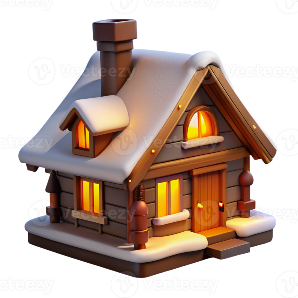 stunning creative A Traditional Swiss Chalet Snow Covered original png