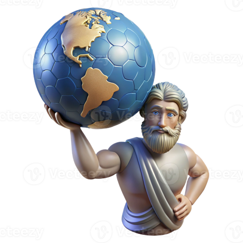 magnificent creative A Stoic Atlas Holding the Celestial Sphere genuine png