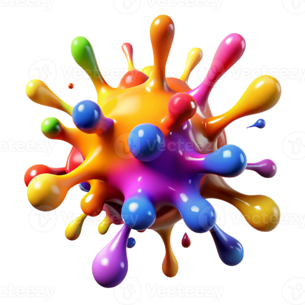 stunning modern A Chaotic Explosion of Colorful Paint Sp authentic png