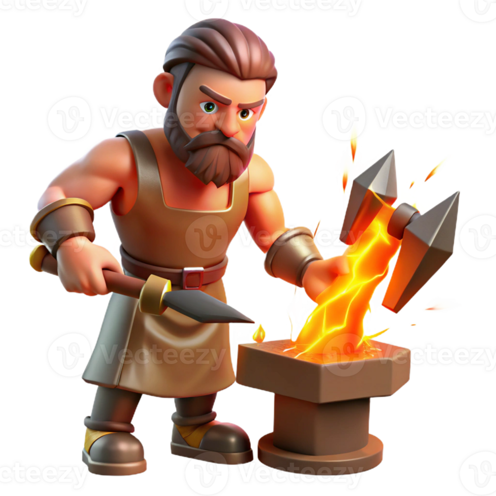 beautiful abstract Hephaestus Forging Lightning Bolts in Hi genuine png
