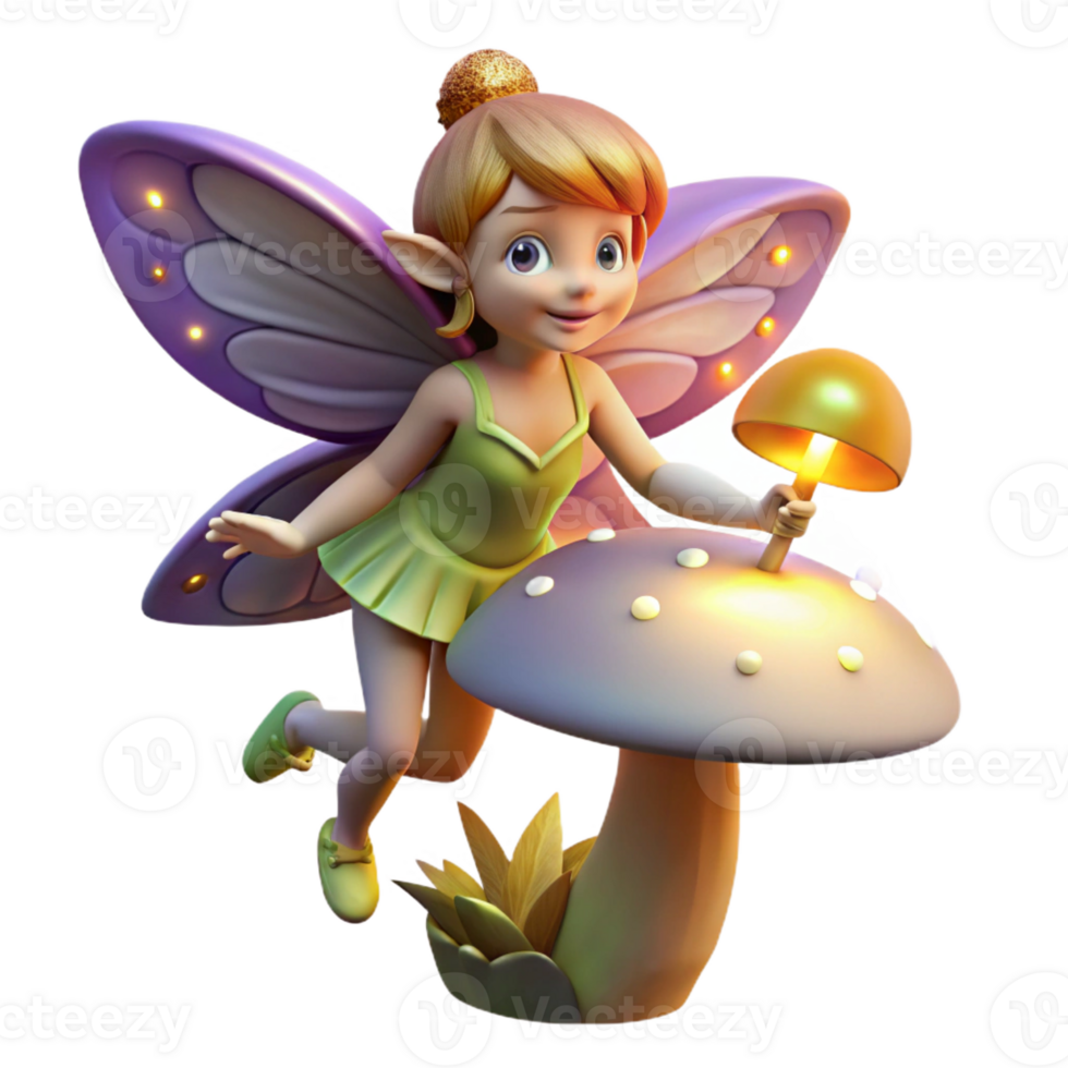 extraordinary rustic Mischievous Pixie with Iridescent Wings professional png