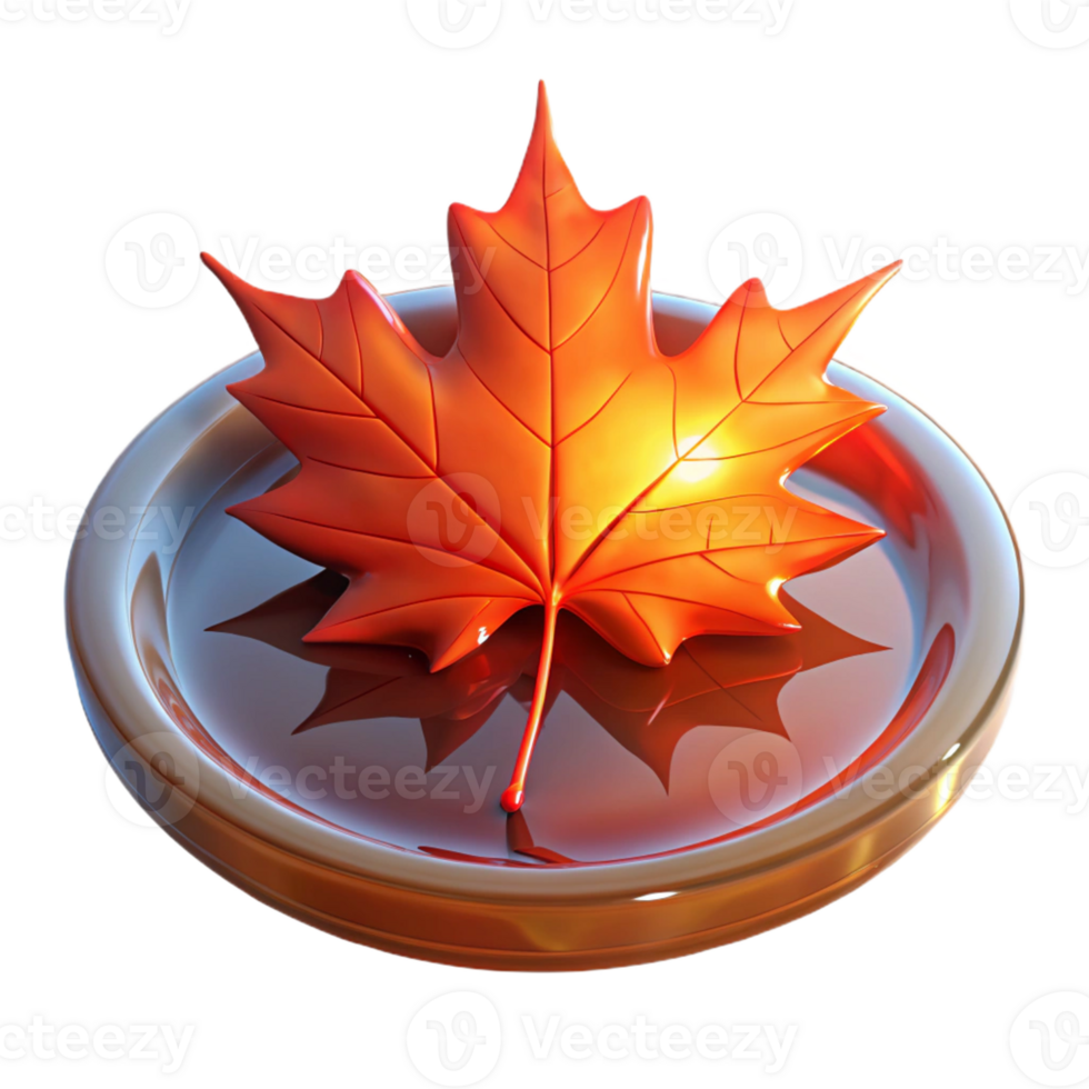 impressive traditional A Single Red Maple Leaf Backlit authentic png
