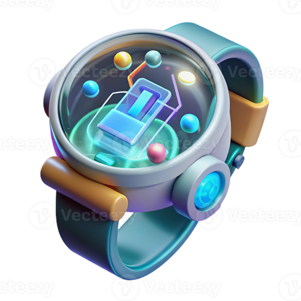 extraordinary artistic A Futuristic Watch Projecting a Holographi png