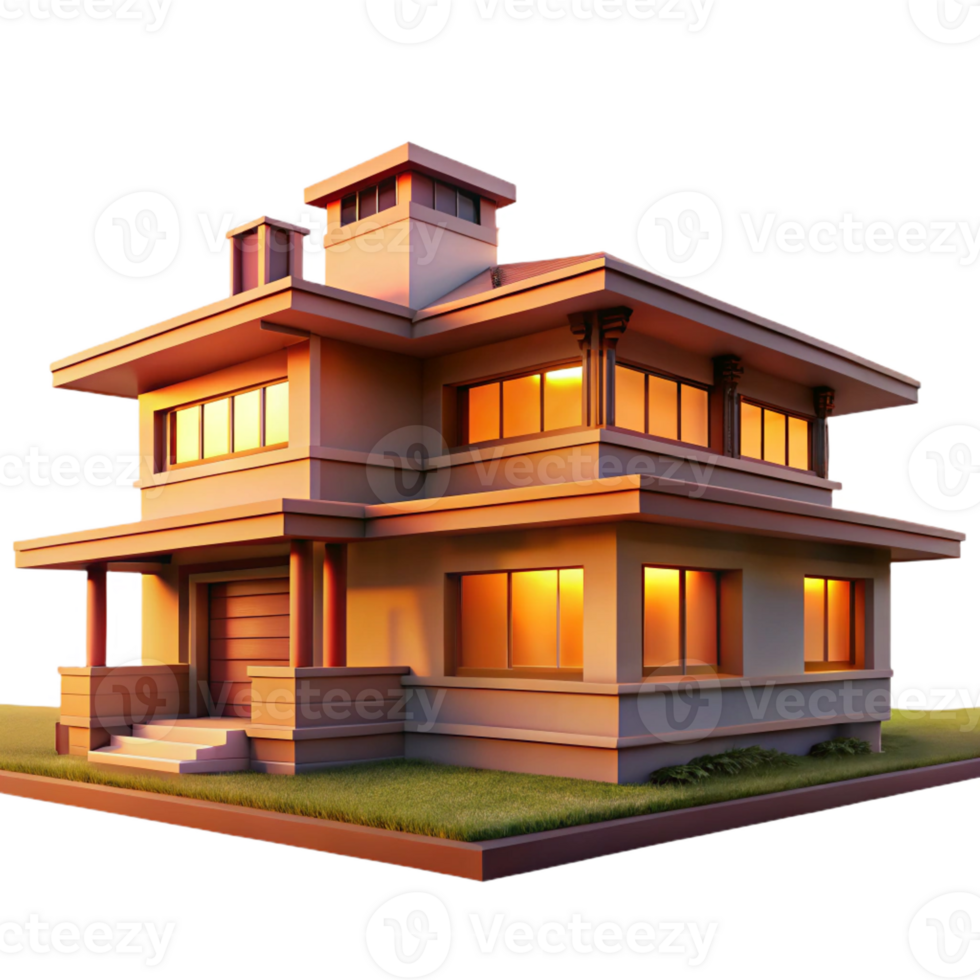 elegant vintage A Frank Lloyd Wright Inspired Prairie Hou high resolution png