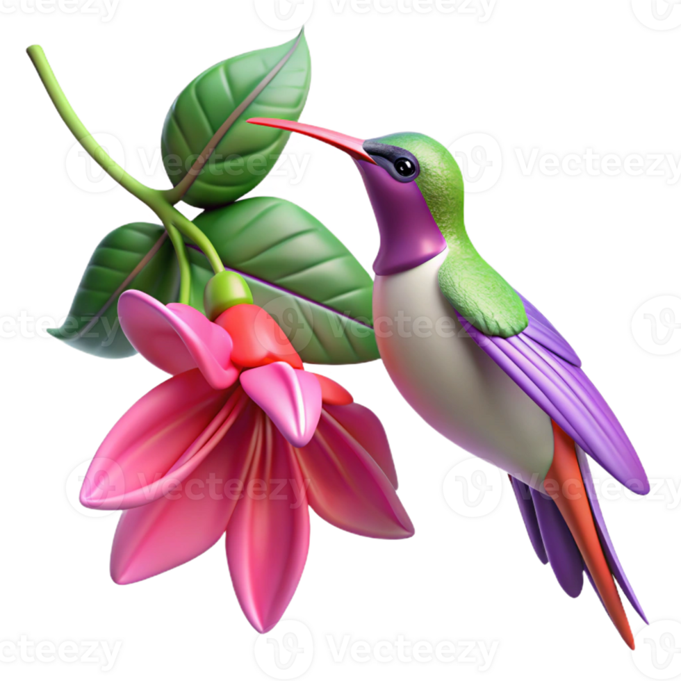 beautiful contemporary A Tiny Hummingbird Sipping Nectar from A high quality png