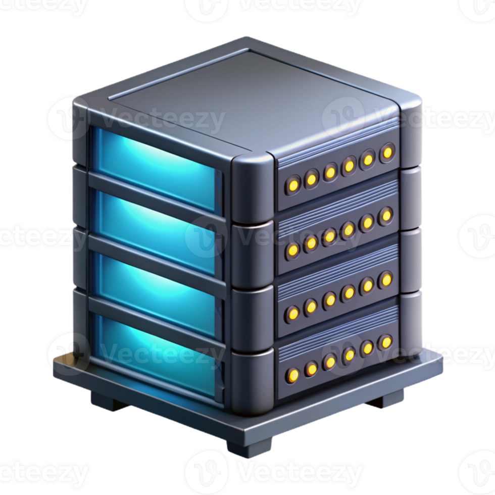 stunning modern A Single Isolated Server Rack with Bli authentic png