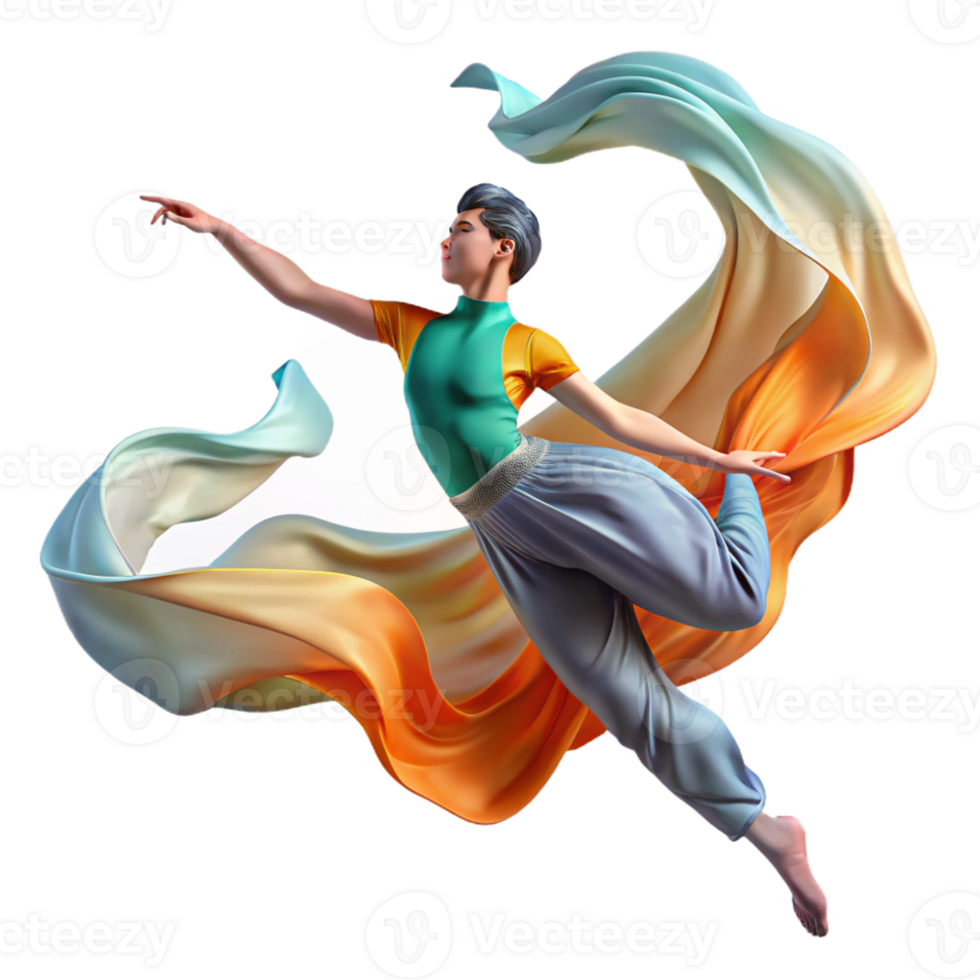 extraordinary contemporary Portrait of a Dancer in Mid Leap with Flo authentic png