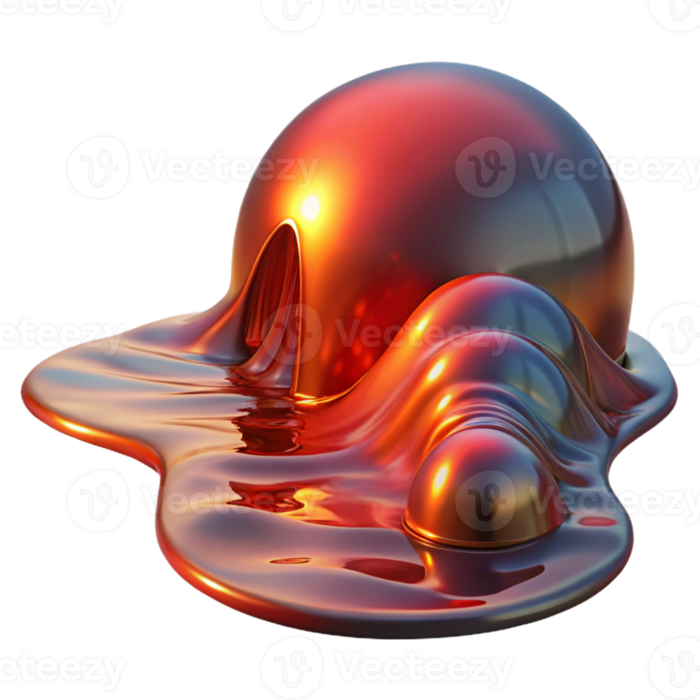 dramatic creative A Flowing River of Liquid Mercury Reflec high resolution png