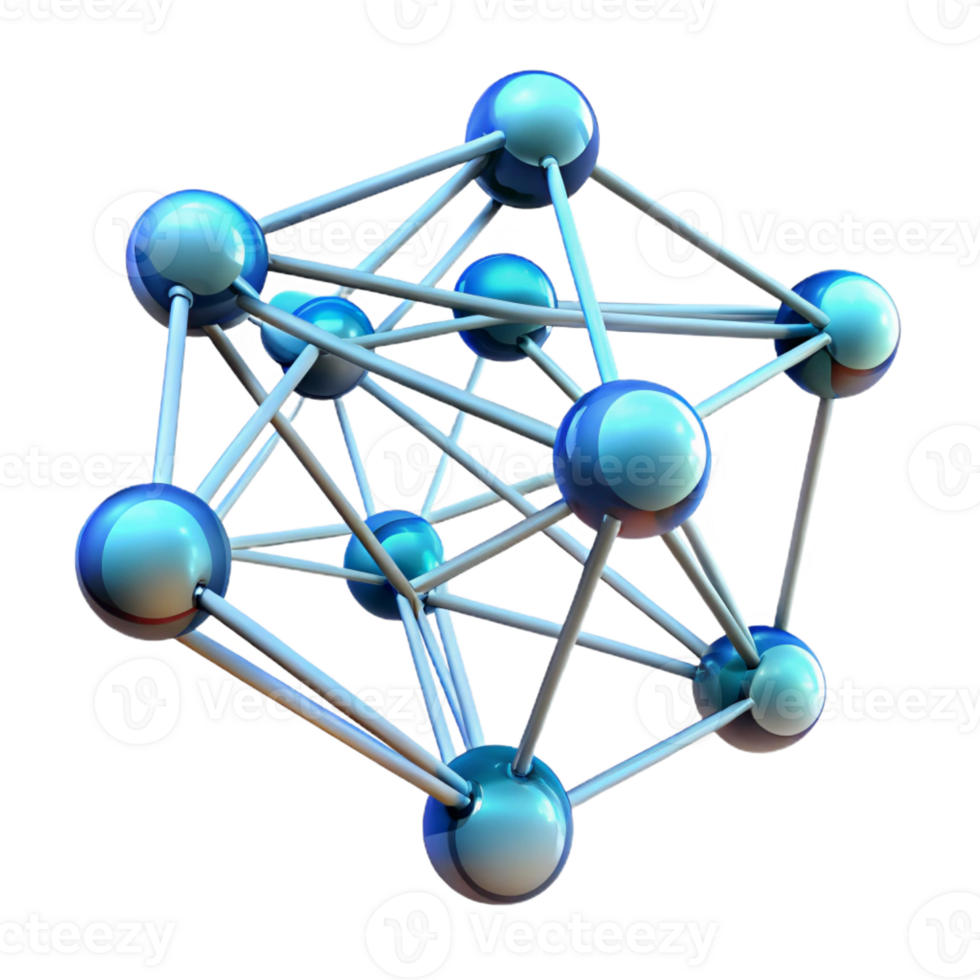 stunning abstract A Network of Interconnected Nodes and Li detailed png