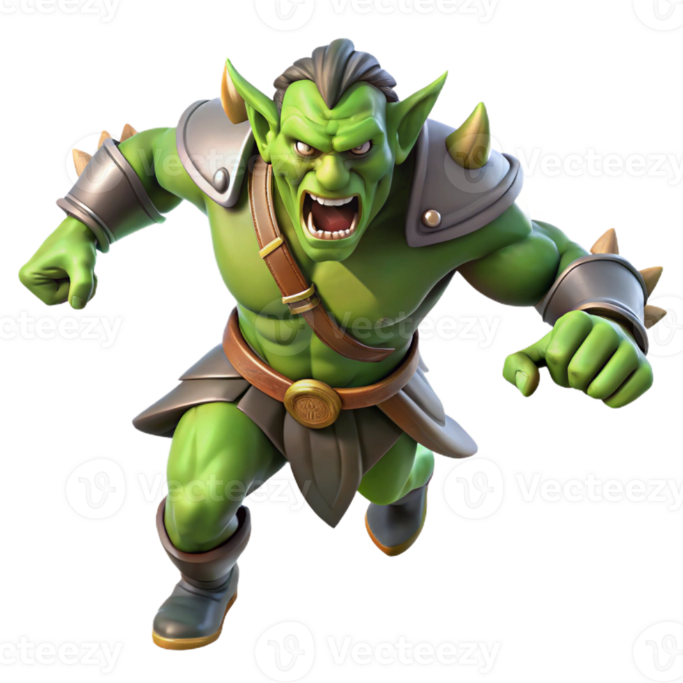extraordinary creative A Fierce Orc Chieftain Leading a Charge exclusive png