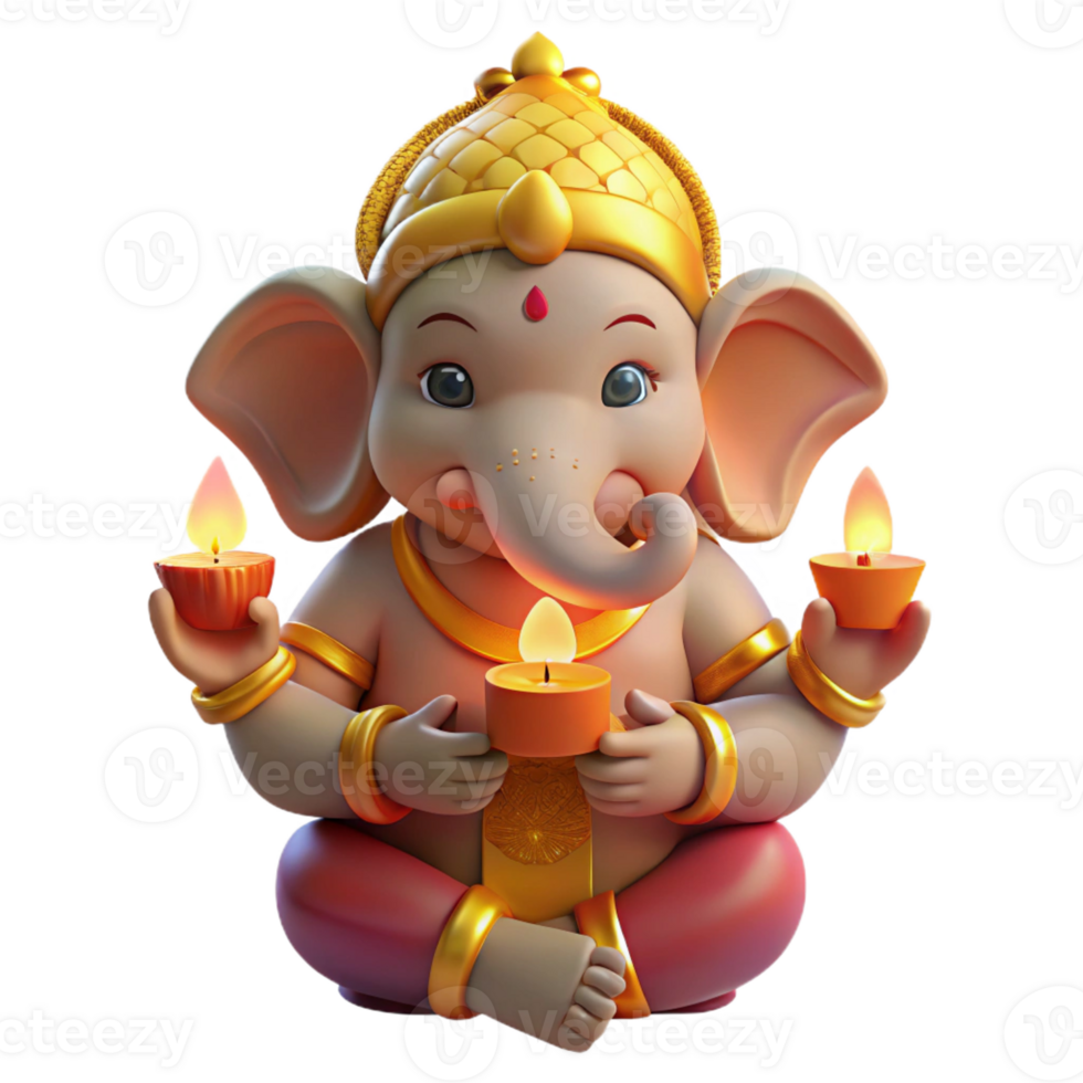serene rustic A Benevolent Ganesha the Elephant Headed png