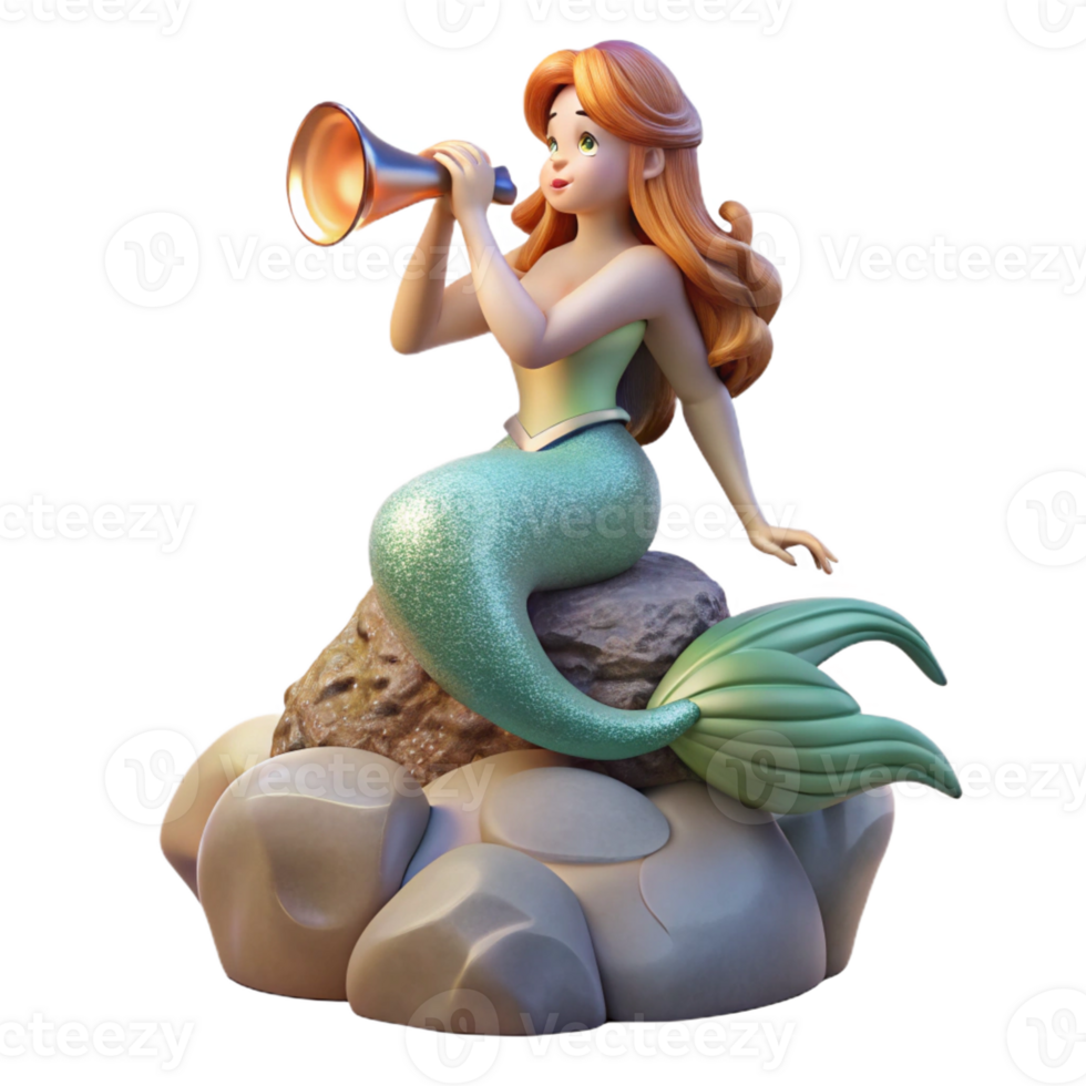 dramatic traditional Siren on a Rock Alluring Sailors professional png