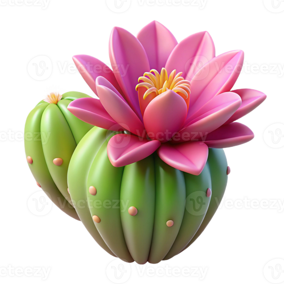 dramatic classic A Cactus Flower Blooming in the Desert V authentic png