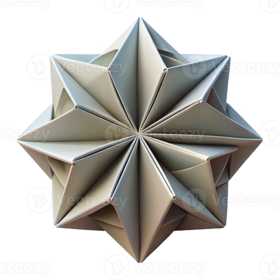 elegant minimalist An Intricate Origami Structure Folded Pa original png