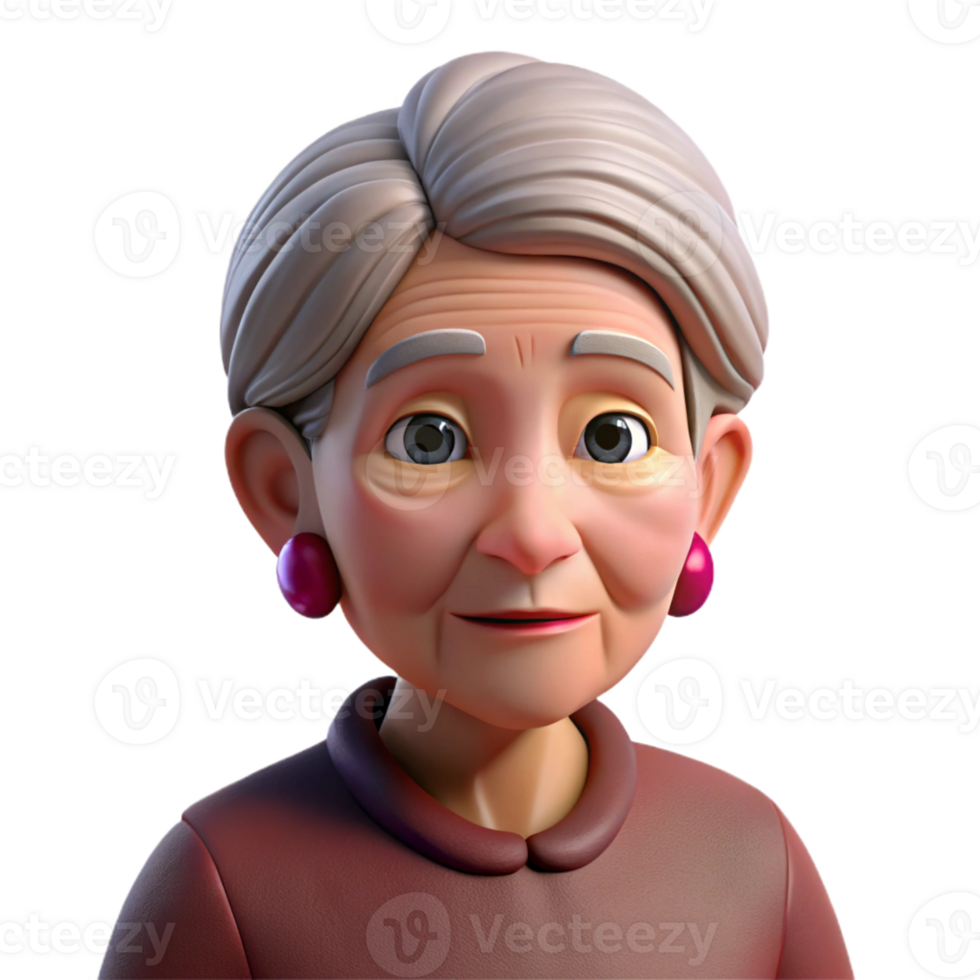 dramatic abstract Portrait of an Elderly Woman Deep Wrinkles professional png