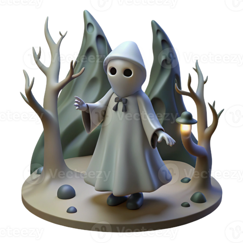 serene rustic A Haunting Depiction of a Will O the Wi original png