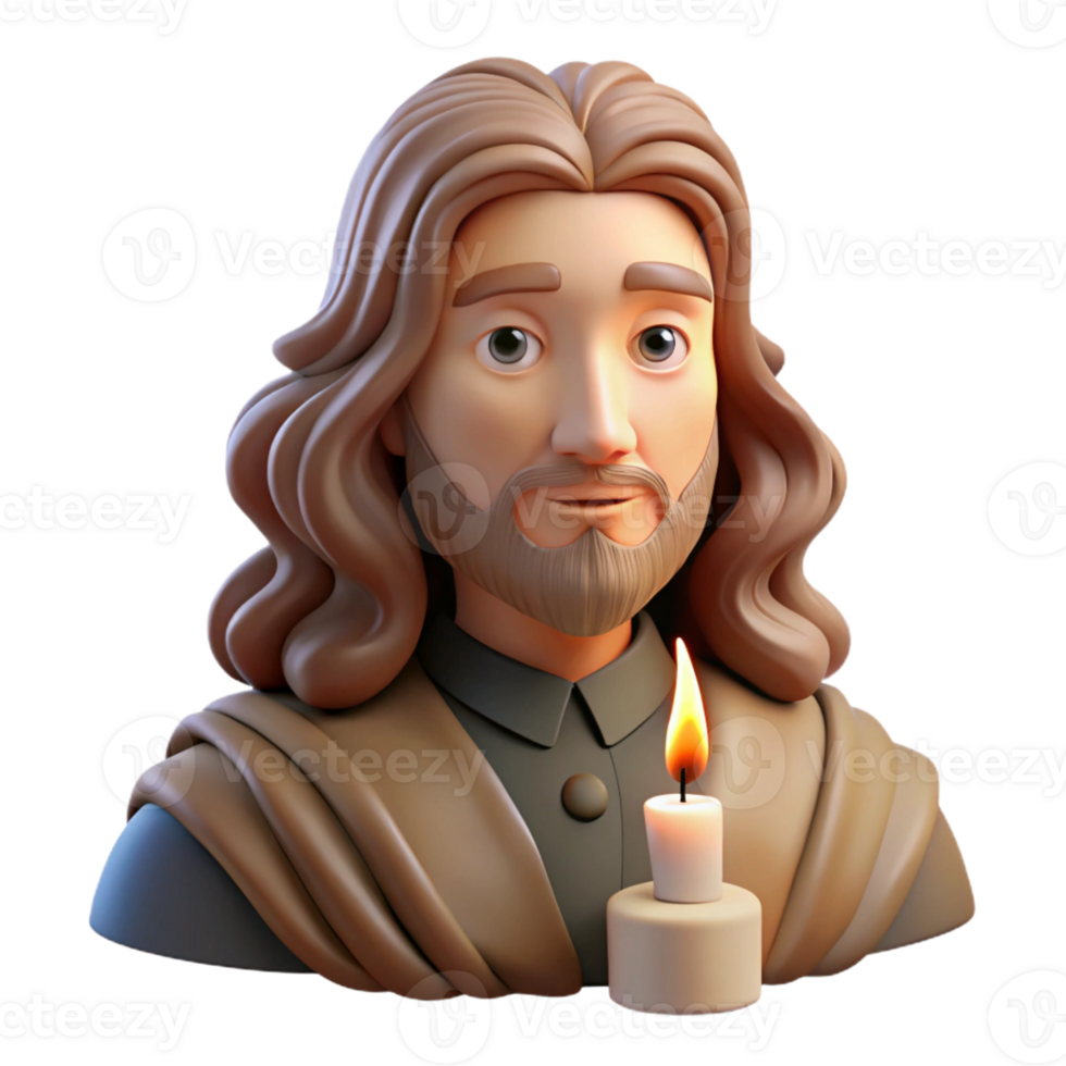 dramatic artistic Portrait of a Melancholic Poet with Long genuine png