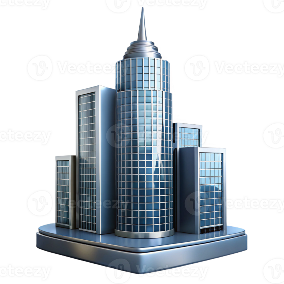 impressive abstract A Minimalist Glass and Steel Skyscraper professional png