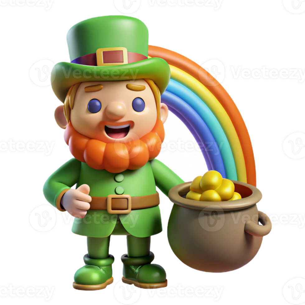 wonderful abstract A Leprechaun Guarding a Pot of Gold At high quality png